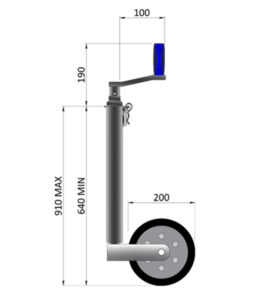 MP9721 48mm 500kg Heavy Duty Smooth Jockey Wheel